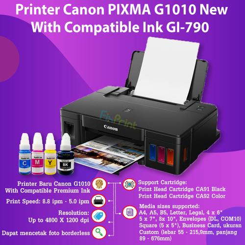 Gambar Printer Canon Pixma G1010 Ink Tank Infus Inkjet Garansi Resmi Canon - Compatible Ink dari FixPrint Indonesia Kab. Gresik Tokopedia