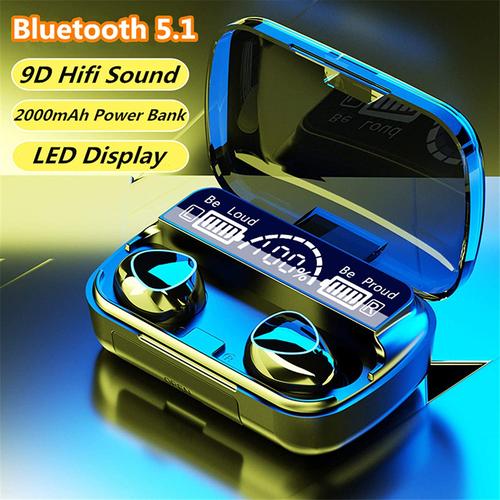 Jual M10 TWS Bluetooth 5.1 in-Ear 9D 