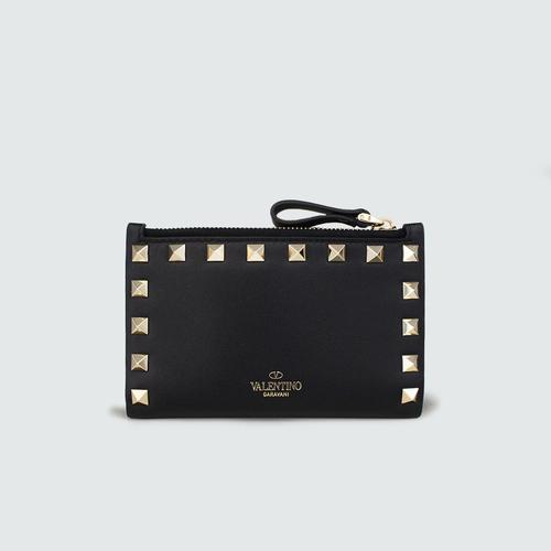 valentino rockstud wallet black