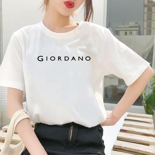 Foto Produk BAJU WANITA KEKINIAN kAOS CEWEK MURAH TERBARU GIORDANO Dewasa Remaja - Putih, S dari Onestopfashionid
