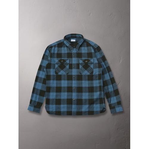 Jual The Flat Head Block Check Flannel 