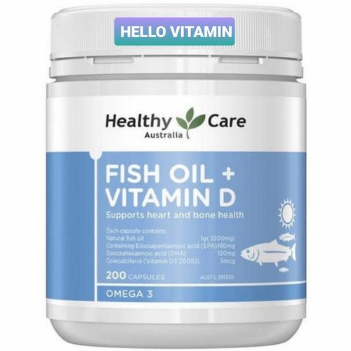Jual Healthy Care Fish Oil + Vitamin D omega 3+ vit d3 - 200 kapsul -  Jakarta Barat - HELLO VITAMIN | Tokopedia