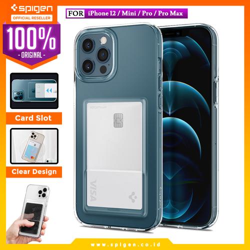 Foto Produk Case iPhone 12 Pro Max 12 Mini Spigen Crystal Card Slot Clear Casing - 12 Mini dari Spigen Official