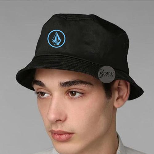 Topi BUCKET VOLCOM LOGO LIGHT BLUE pria 
