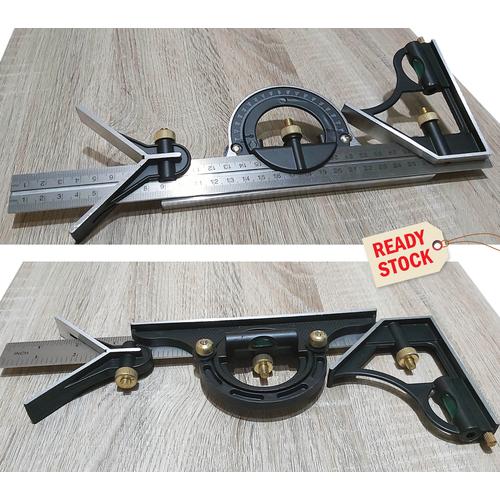 Jual Penggaris Multifungsi 3 in 1 Adjustable Angle Ruler Set 30cm ...