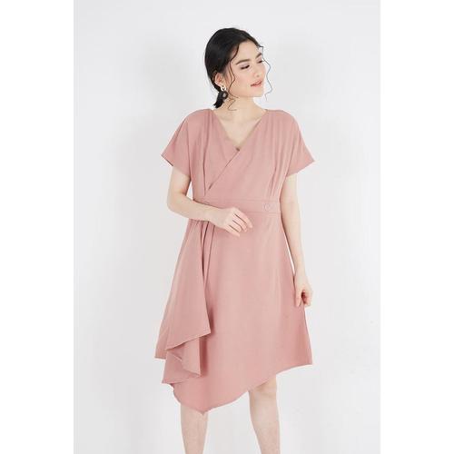 Sorabel - Hivoa Plain Drape Mini Dress 