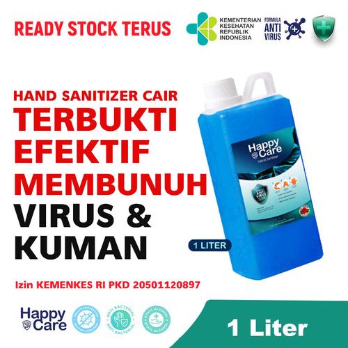 Foto Produk Hand Sanitizer HappyCare 1 Liter Liquid Cair - Biru dari Fubo Official Store