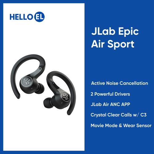 JLab Epic Air Sport ANC Bluetooth 5.0 
