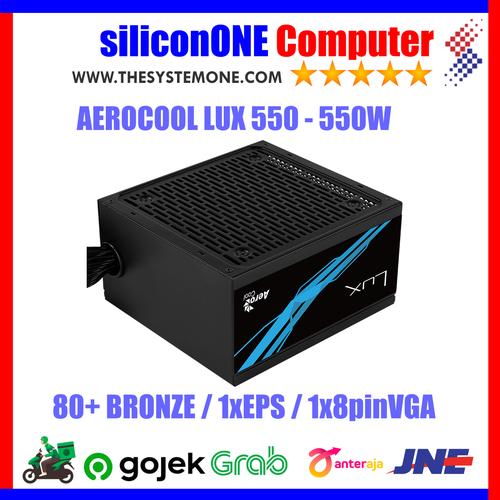 Gambar Aerocool LUX 550W PSU Powersupply 80+ BRONZE dari silicon ONE Computer Kota Bandung Tokopedia
