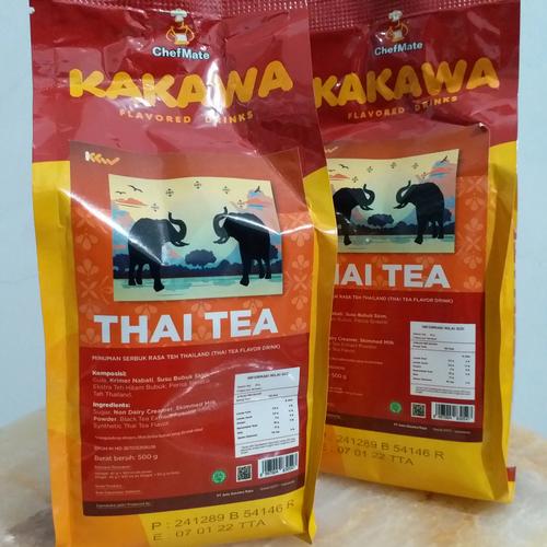 Foto Produk Kakawa Thaitea drink 500gr Chefmate minuman serbuk kekinian yg segar dari agungjayaonline