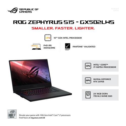 Foto Produk Asus ROG Zephyrus S15 GX502LWS I77SD8T Core i7/32GB/1TB SSD/RTX2070S dari SOFTCOM