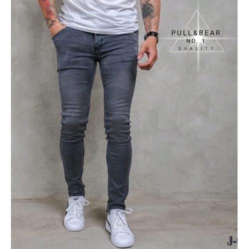 Celana Super Skinny jeans pria Pull 