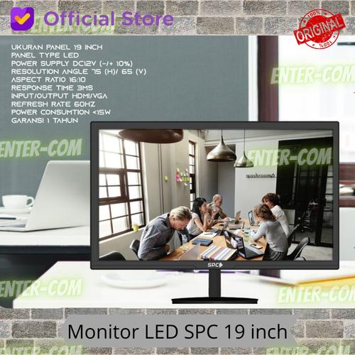 Foto Produk MONITOR PC KOMPUTER SPC 19 INCH HD GARANSI RESMI dari enter-com