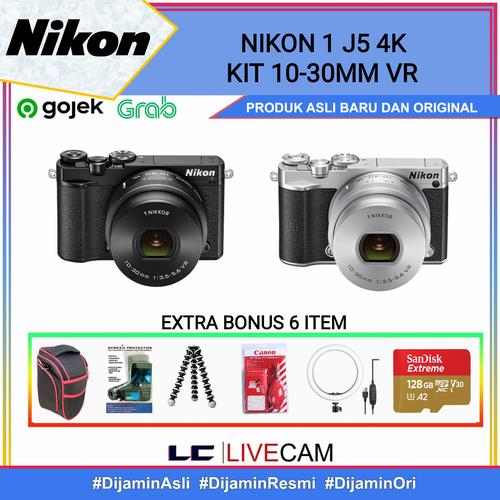 Appareil photo Hybride NIKON 1 J5 + 1 NIKKOR VR 10-30mm f/3.5-5.6 PD-Zoom gris Pas Cher