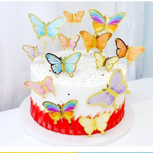 Gambar 1 set = 10 pcs cake topper kupu-kupu / butterfly dengan variasi ukuran - Biru Muda dari olalah. Kota Tangerang Tokopedia