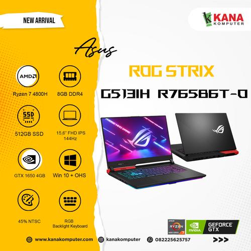 Foto Produk ASUS ROG Strix G G513IH R765B6T-O Ryzen 7 4800H/ GTX1650 /512GB/8GB dari kanakomputer