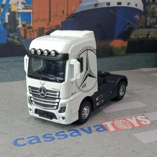 Gambar Diecast Miniatur Mobil Truk MERCEDES-BENZ ACTROS scala 50 - Putih dari CassavaToys Kota Bekasi Tokopedia