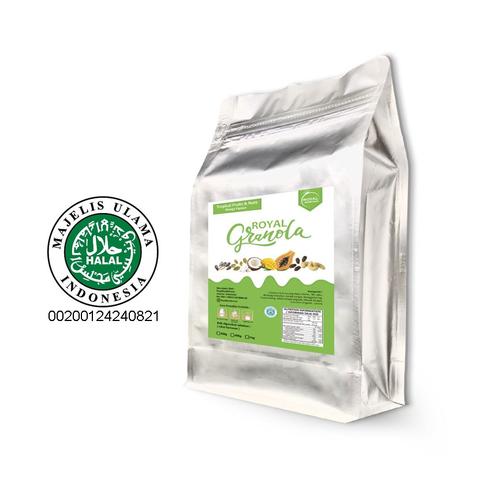 Promo ROYAL Granola 1 KG Tropical Fruits & Nuts (Mango Papaya