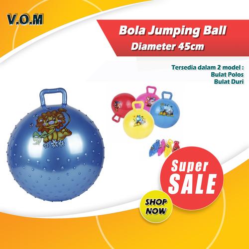 Gambar Bola Jumping Ball Bulat Diameter 45cm Hopball Jumping Anak 0703 - POLOS MERAH dari Value of Money Jakarta Utara Tokopedia