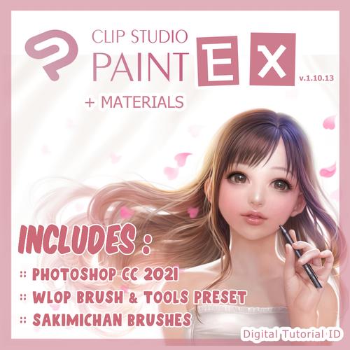 Jual Clip Studio Paint EX + Materials & Versi Terbaru + BONUS