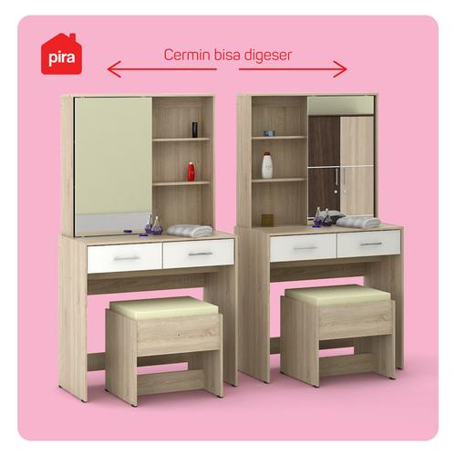 Foto Produk PIRA METROPOLIS - ALBA DS 81 SL Meja Rias - SONOMA O-WHITE dari PIRA