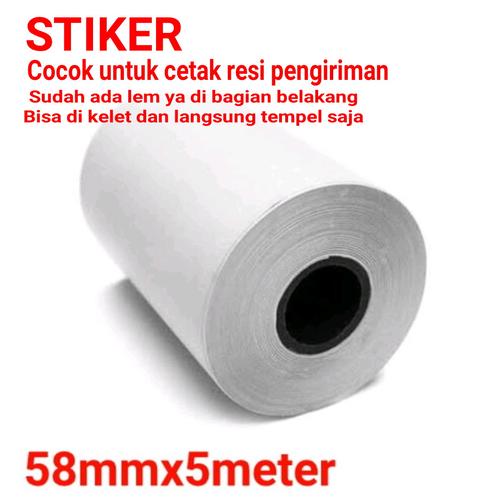 Gambar kertas printer thermal stiker 58mm - stiker dari GUDANGIMPORT99 Kota Tangerang Selatan Tokopedia