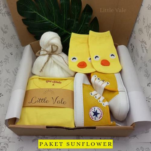 Gambar HAMPERS NEWBORN/HAMPERS BAYI/KADO LAHIRAN/PARCEL NEWBORN/BABY GIFT SET - Sunflower dari Little Vale Kota Bandung Tokopedia
