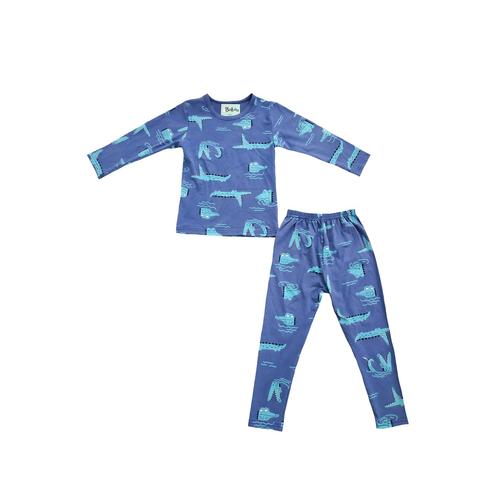 Foto Produk Piyama Anak Navy Alligators LSPC50 - 4 dari Boboo Kids