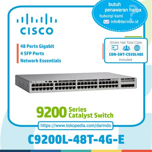 Jual Cisco C9200L-48T-4G-E Catalyst 9200 Series Switch + Smart Net ...