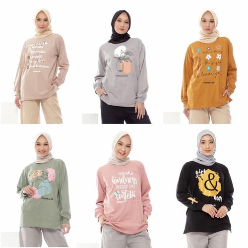 Gambar Atasan Wanita Kaos Lengan Panjang Jumbo terbaru - Mint, M dari mareemaid Kab. Bandung Tokopedia