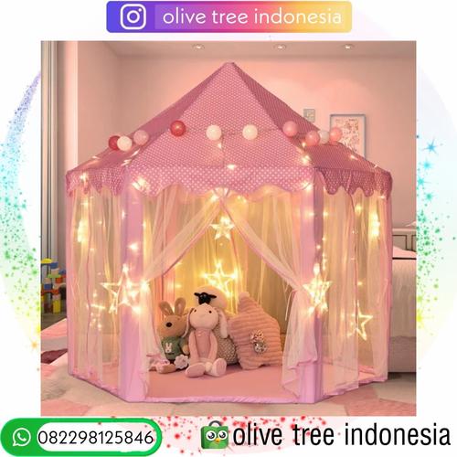 Foto Produk Tenda anak free LED / Tenda Princess / Playmatt / Tempat Bermain anak - Biru dari Olive Tree Indonesia