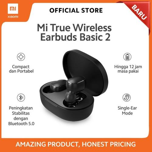Gambar Xiaomi Mi True Wireless Earbuds Basic 2 - Garansi Resmi Xiaomi - Hitam dari Universe Store Jakarta Utara Tokopedia