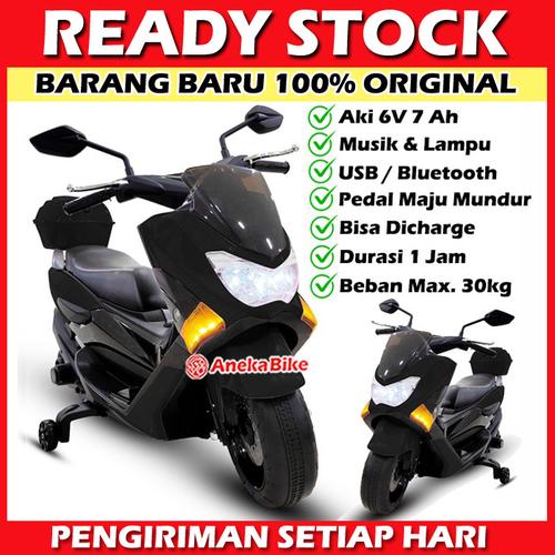 Foto Produk NEW! Mainan Motor Aki Anak PMB M588 NMAX - Hitam dari Aneka Bike