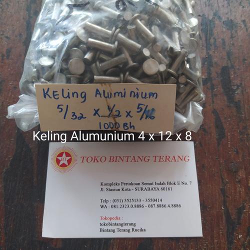 Jual paku keling alumunium 4x12x8 / Paku Rivet 4x12x8 / Blind Mata ...