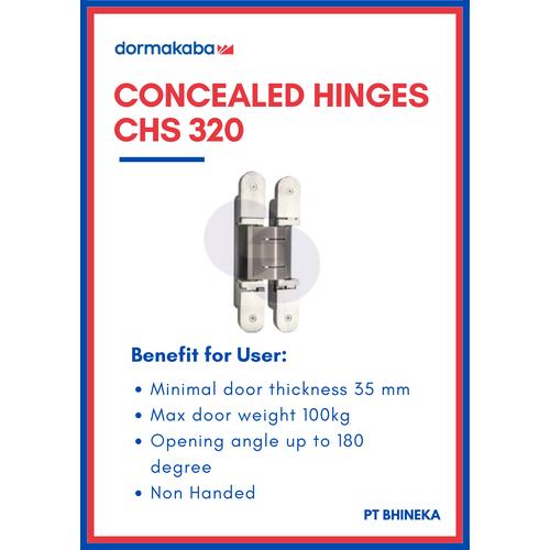 Jual Dorma Concealed Hinges CHS320 dormakaba CHS 320 100kg SS Jakarta Pusat Bhineka