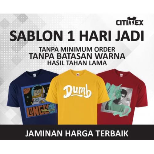 Gambar Sablon Kaos Costum Satuan Keren DTF Tidak Ada Batasan Warna - logo dari Cititex Cimahi Kota Cimahi Tokopedia