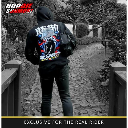 Foto Produk New Arrival Jaket Hoodie Sunmori Japanese Rider Warna Hitam Pria - L dari Outfit Millenial