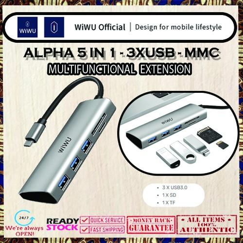 Jual WIWU ALPHA 5 IN 1 USB-C HUB Macbook iPad Pro (USB3.0 - SD - TF ...