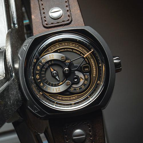 terlarisjam tangan seven___friday jam tangan kasual pria original leather strap desain plat samping