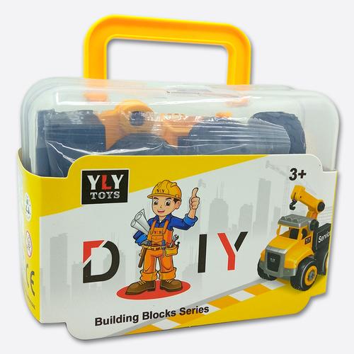 Gambar DIY Mobil Konstruksi Crane Mixer Bucket Mainan Anak Laki Laki with Box - Lifting Crane dari Grandia Shop Kota Tangerang Selatan Tokopedia