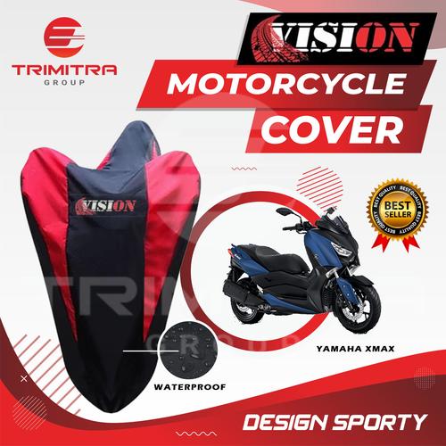 Gambar Sarung Motor XMAX / Cover Penutup Motor Warna Waterproof Merk VISION - Merah dari Trimitra Group Kab. Tangerang Tokopedia