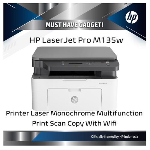 Jual Printer HP Laserjet MFP 135 135W M135W Monochrome Print Scan Copy