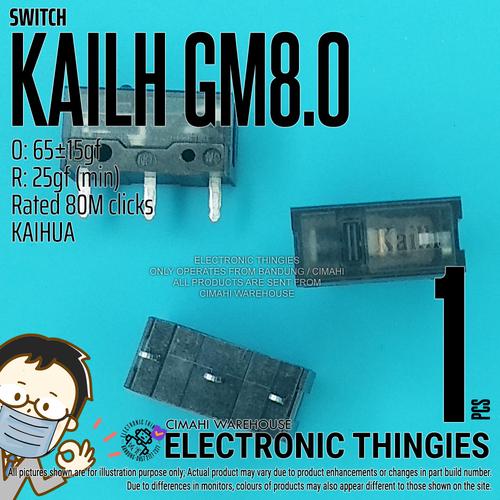 Jual KAILH GM 8.0 MOUSE SWITCH TRANSPARENT BLACK KAIHUA GM8.0 Kota