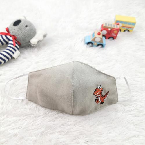 Gambar Himawari Masker Kain Anak Bordir 3 lapis ( 3 + 1 Slot Filter Tissue ) - DINO BORDIR, EARLOOP dari himawaribabyshop Jakarta Utara Tokopedia