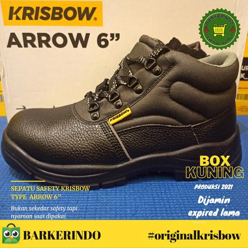 Gambar Sepatu safety Krisbow Arrow 6 inch - Hitam, 38 dari Barkerindo Jakarta Selatan Tokopedia