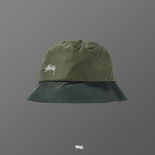 Stussy Outdoor Panel Bucket Hat Olive 