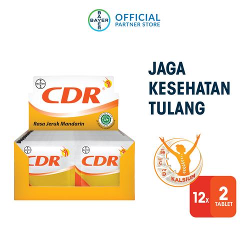 Foto Produk CDR Suplemen Kalsium Rasa Jeruk 12 x 2 Sachet dari Bayer Health Partner
