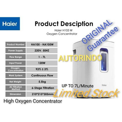 Gambar Haier Oxygen Concentrator HA-105W dari AUTORINDO Jakarta Barat Tokopedia