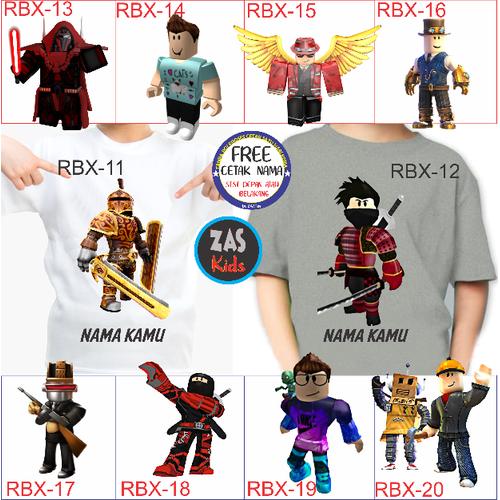 Gambar Kaos Anak ROBLOX Free Cetak Nama atau Tulisan - Putih, S dari Zastshirt Kota Depok Tokopedia