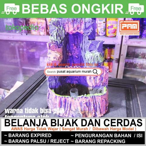 Gambar CURUG 20 CM Miniatur Tebing Air Terjun Aquascape Murah Meriah dari Pusat Aquarium Murah Kota Depok Tokopedia